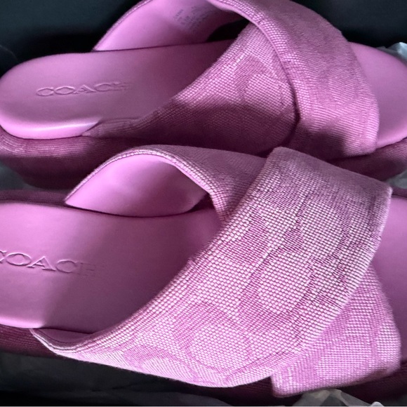 Coach Women's Vibrant Pink Sandals - Picture 9 of 11